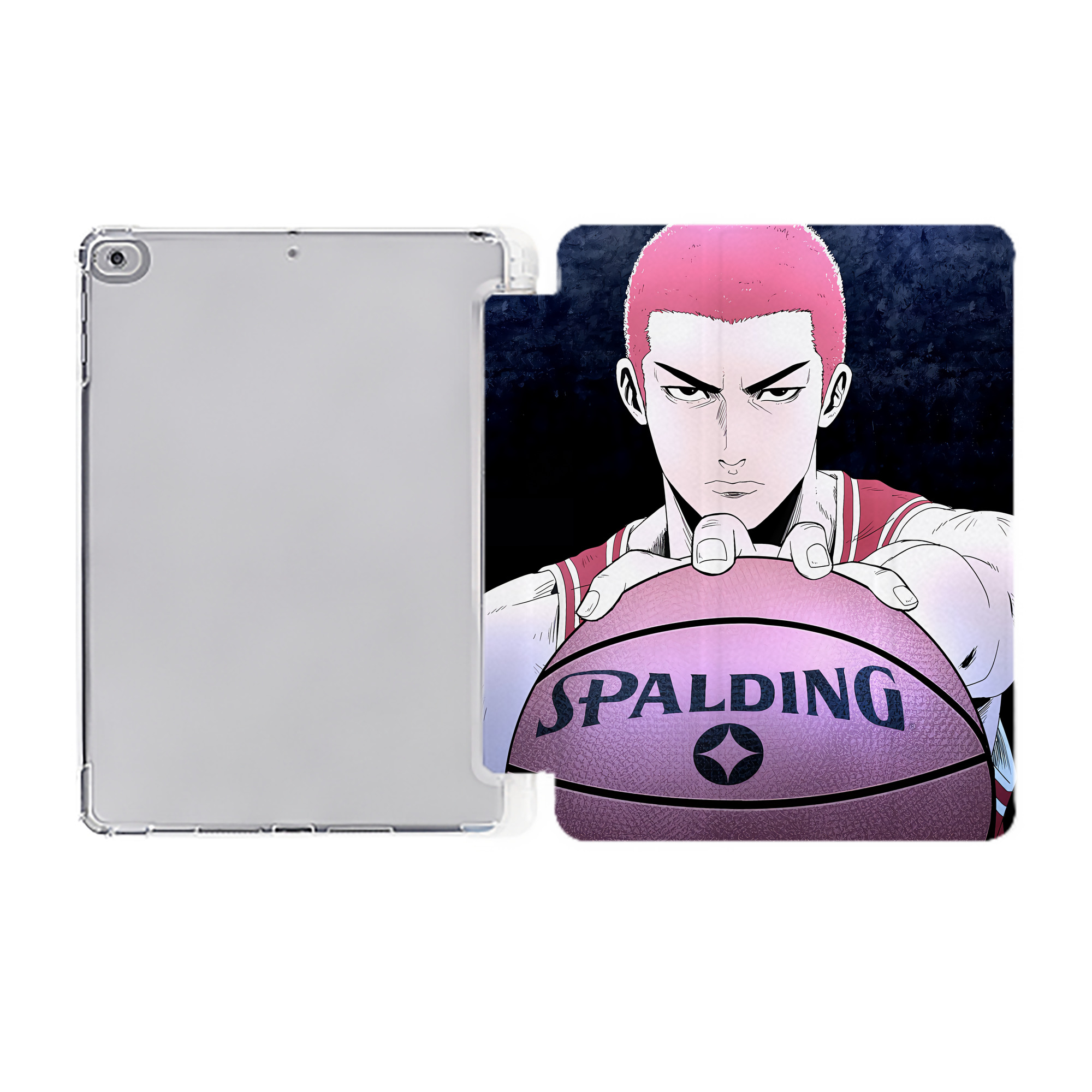 （画像用） SLAM DUNK／スラムダンク IPad ケース ペン収納付き 三つ折りスタンド PUレザー×シリコン 対応機種9.5/10.5/10.9インチ
